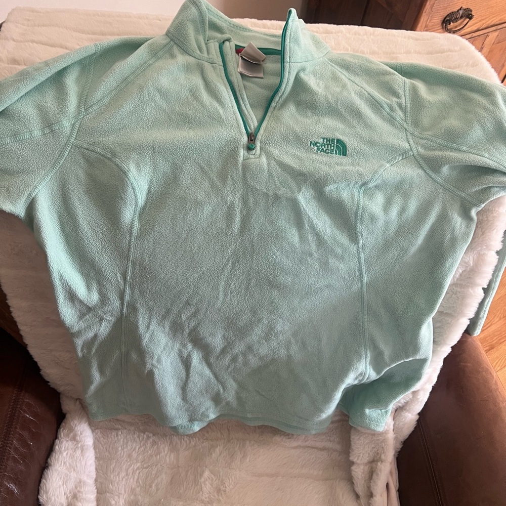 The North Face Light Green Quarter-Zip Fleece
